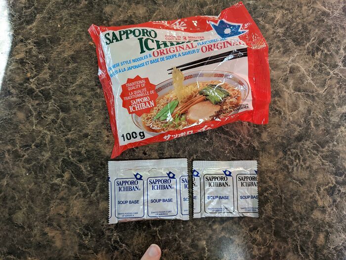 Ichiban Flavour Packs Have Gotten Smaller. Found An Old Pack In My Spice Drawer, Old Has Much More Spice Than New