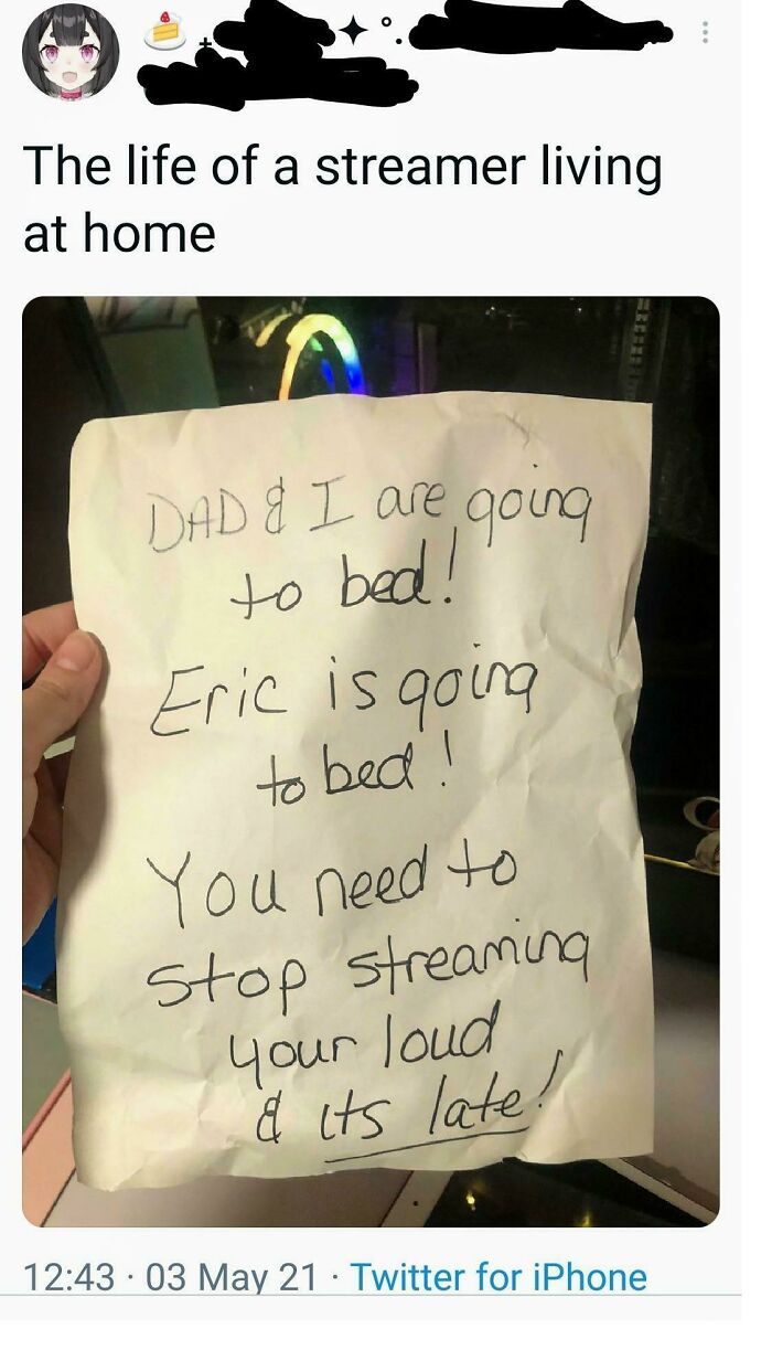 Streamer Gets Note From Parents