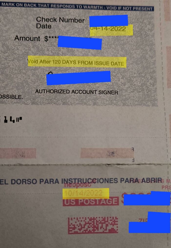 My Last Job Sent Me My Check Exactly 6 Months Later So It'd Be Void And I Couldn't Cash It
