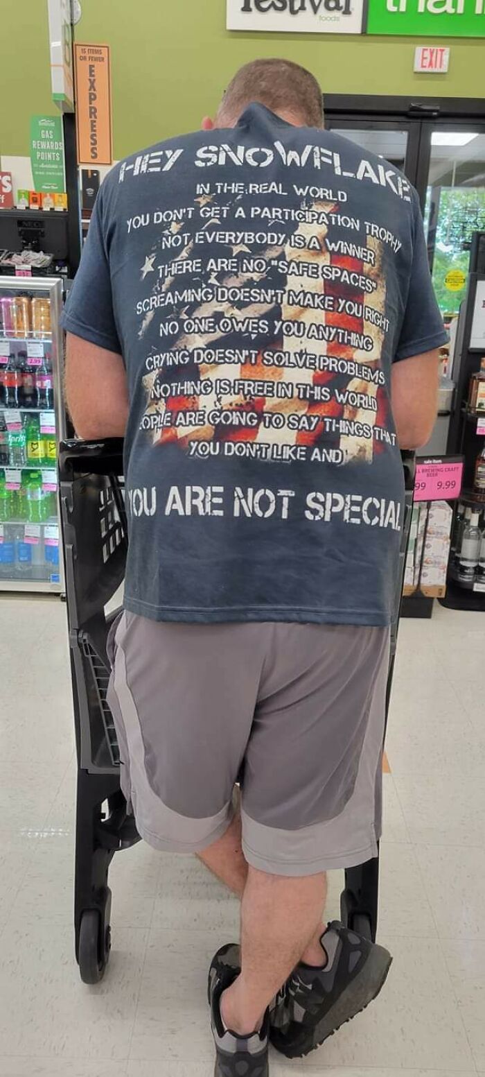 I Was At The Grocery Store Buying One Item When This "Guy" With A Full Shopping Cart Cut Me Off So He Could Get In Line In Front Of Me. In The Express Lane