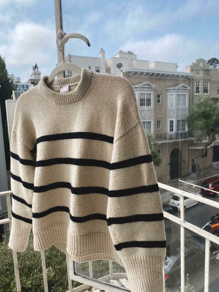 Finished My First Top Down Sweater!