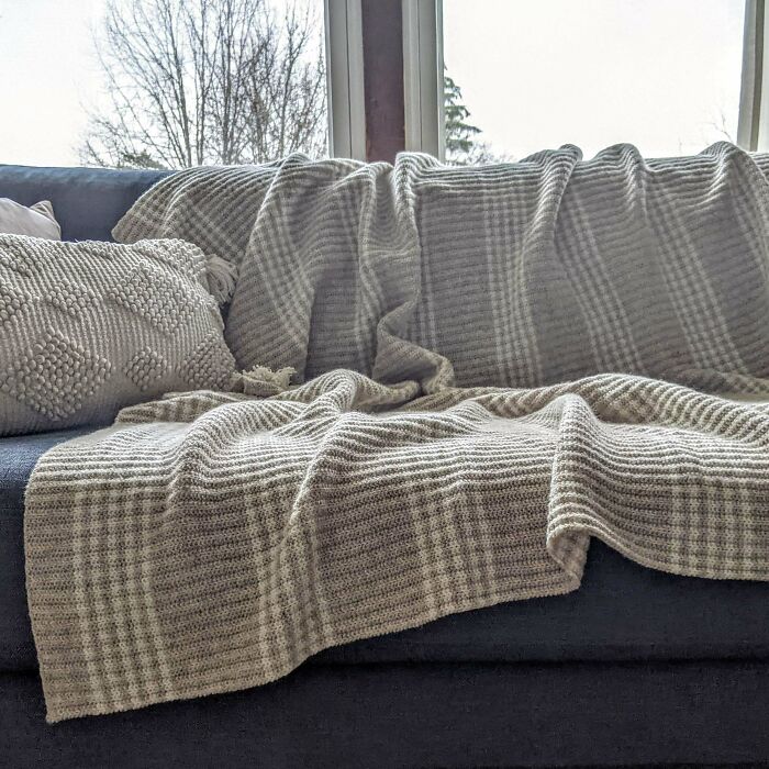 I Made A Fingering Weight Throw Blanket