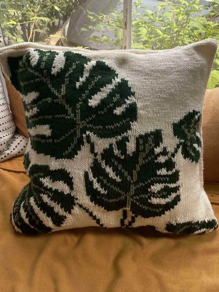 First Color Work .first Time With Intarsia