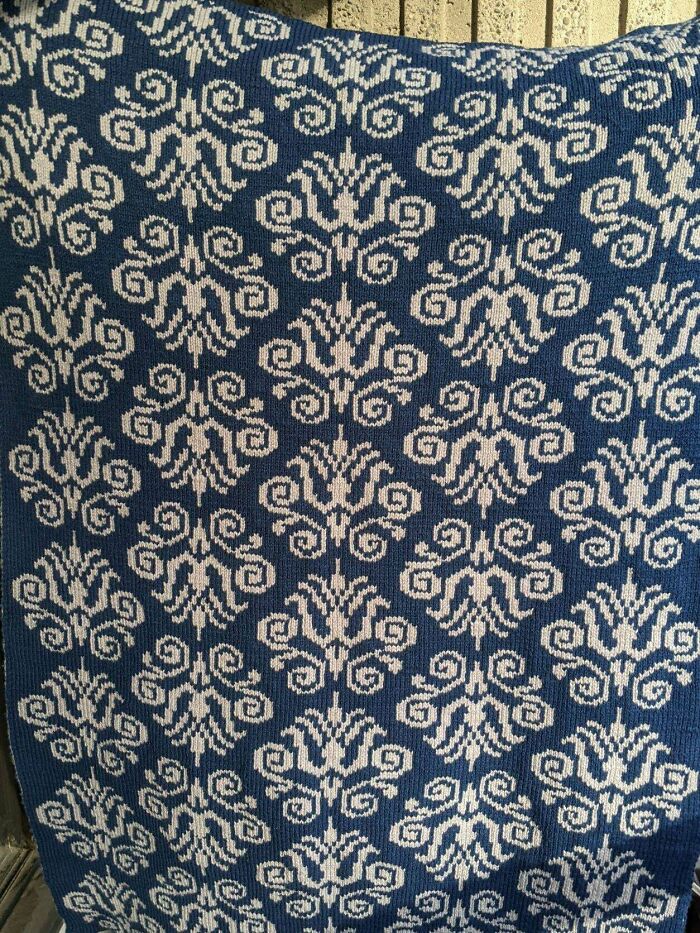 After More Than 5 Years Of Periodic Knitting, It's Finally Done! I Need People To See My Kelmscott Throw. This Double Knit Blanket Was A Marathon