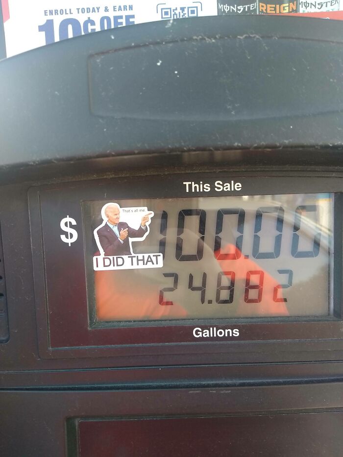 Stop Putting These Stupid Stickers On My Pumps! I Don't Get Paid Enough To Remove Them