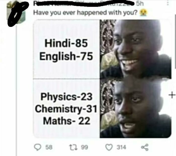 The Caption Makes Me Doubt He Got 75 In English!