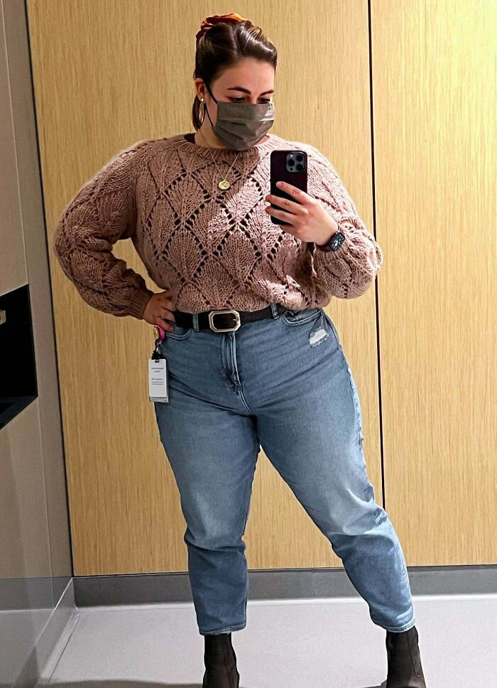 Knit This Entire Sweater In Just 8 Days Thanks To An Endless Schedule Of Work Virtual Meetings! So Proud Of It 