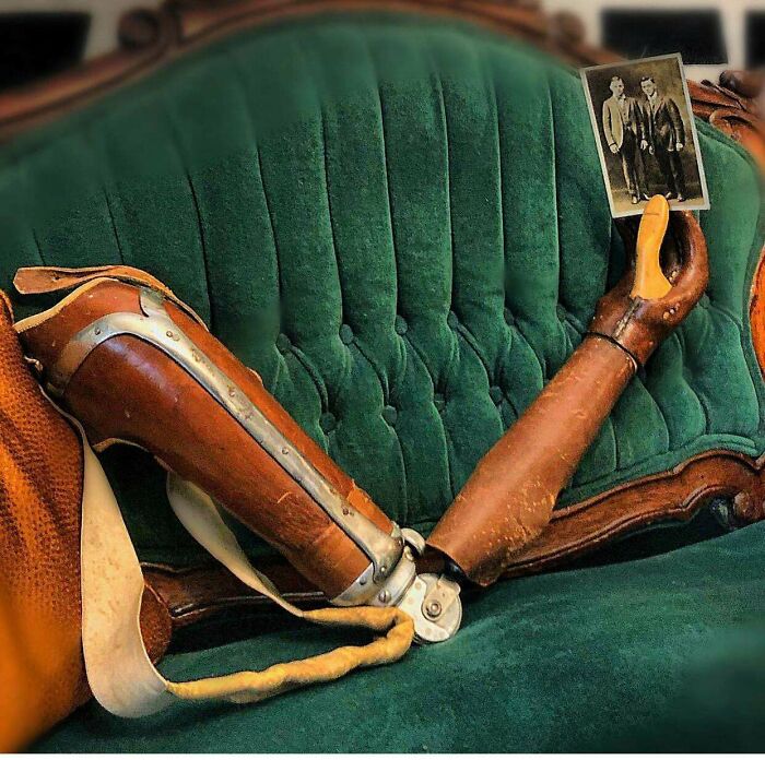 1920’s Prosthesis. Leather Hand. This Belonged To A Local House Painter Who As A Teen Fled Europe During Ww2. (USA)