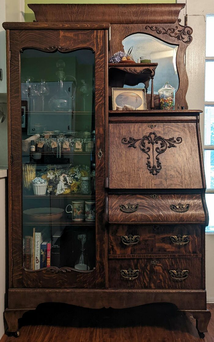 Found At An Estate Sale For $400! I Believe It's An Oak Side By Side Secretary Built Around 1900