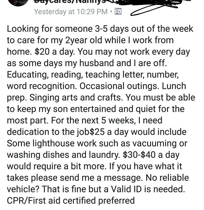 And Another One, More Nanny Postings