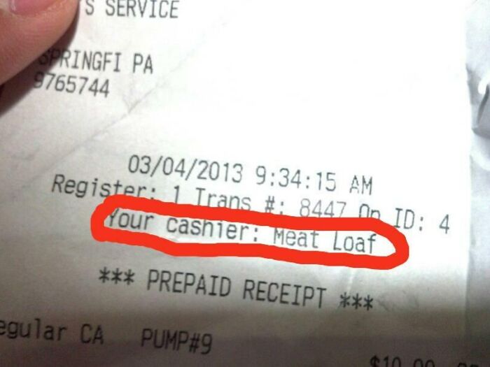 A Receipt My Friend Got Yesterday