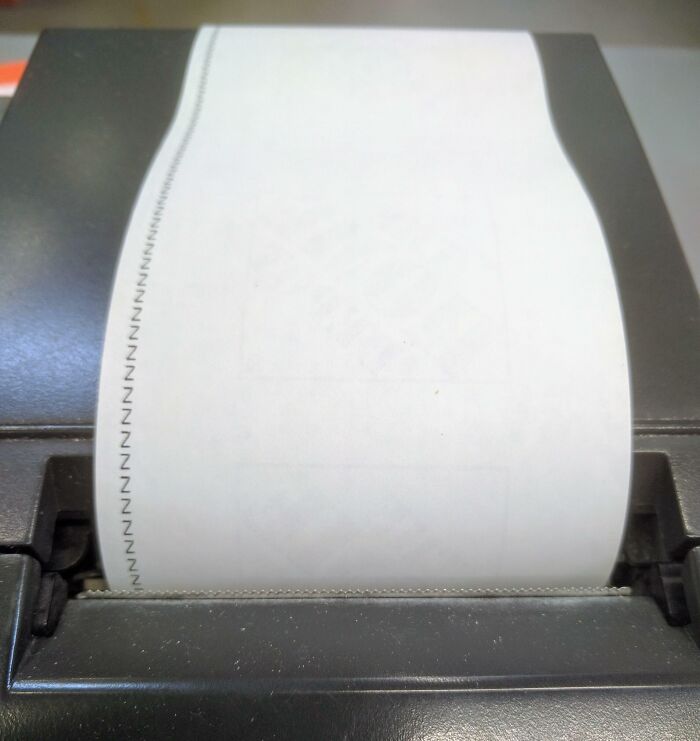 I Think The Receipt Printer Fell Asleep