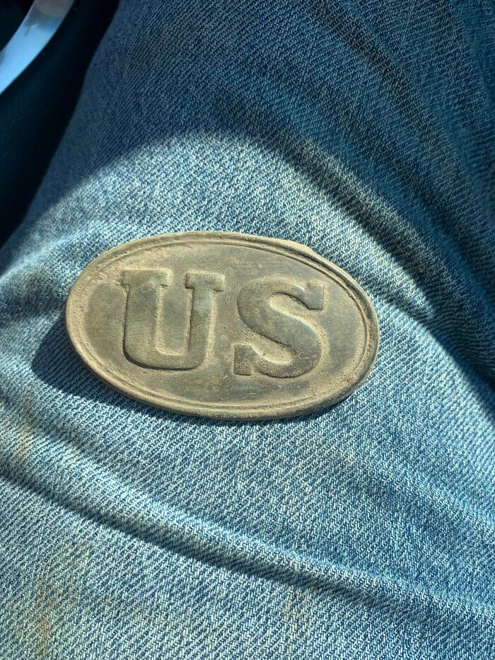 We Found This Metal Detecting. I Believe It Is Thin Brass, About 3 To Four Inches Long. It Seems Too Thin To Be A Belt Buckle. Definitely Stamped