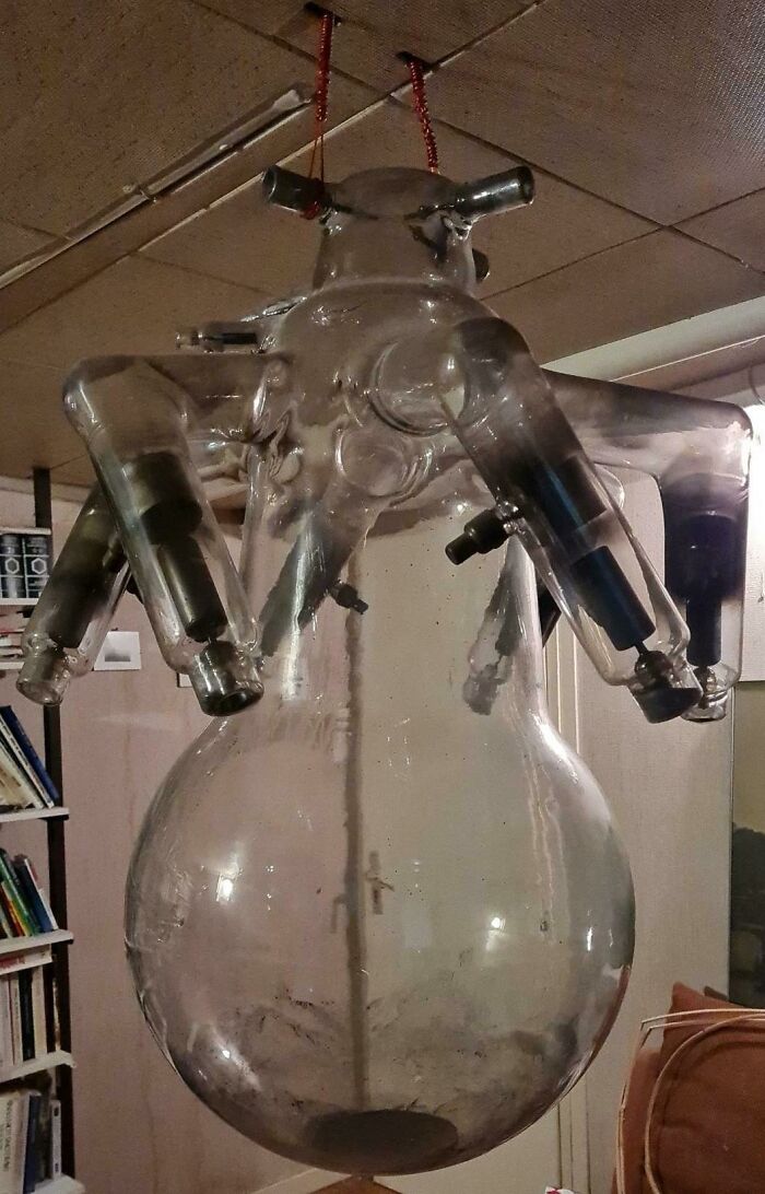 Around 1m High Made Of Glass, Probably Originated From A Rafinery Or A Power Plant Before The 90s