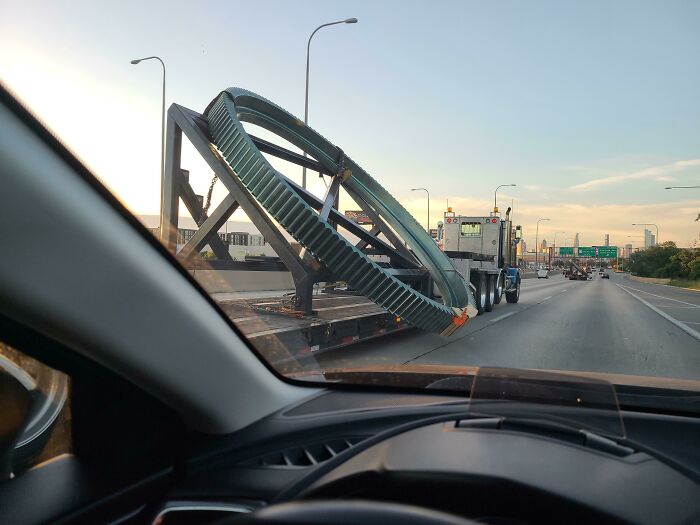 Massive Ring Gear On Semi, Maybe 12ft Dia