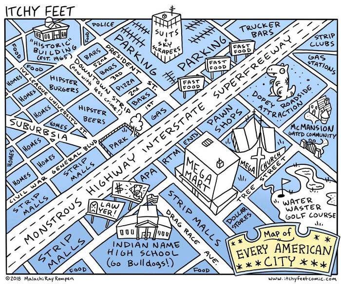 A Map Of Every American City
