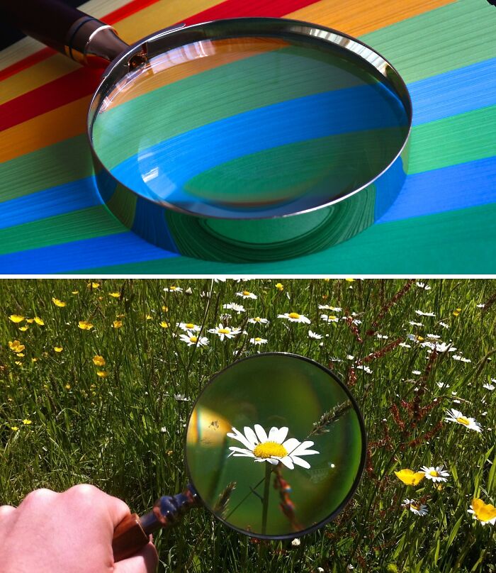 Use Magnifying Glass To Imitate Macro Lens