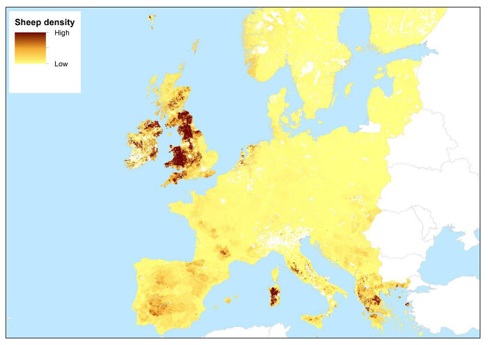 Sheep Distribution In Europe (European Food Safety Authority)
