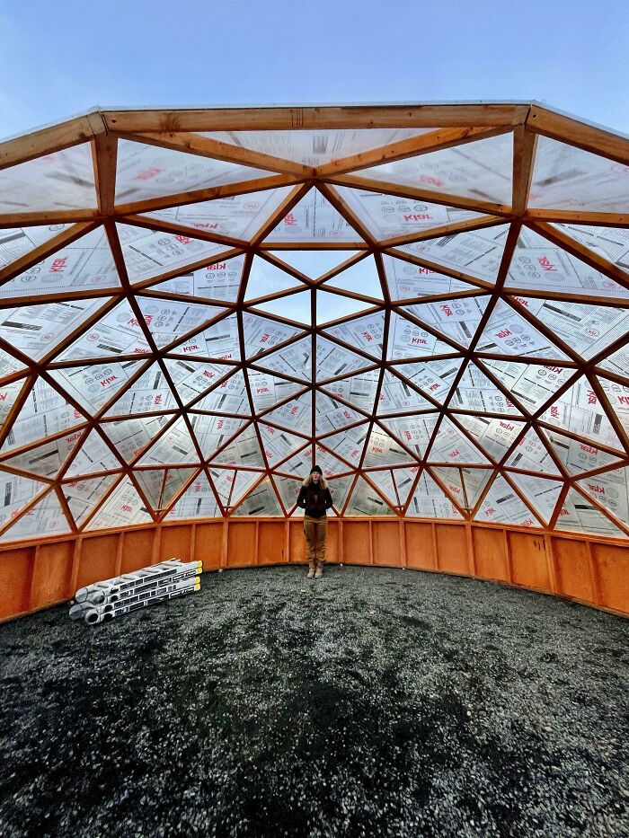 Customer Wanted A Big Wooden Dome With No Visible Hardware