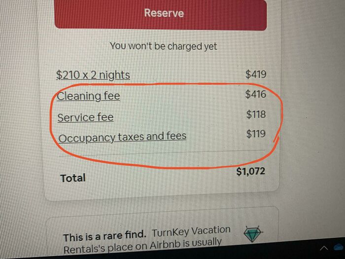 Fees That Add $653 To A 2-Day $210 Per Night Airbnb