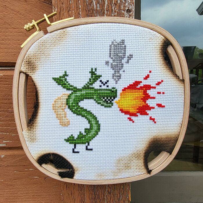 Burninate The Cross Stitch - Self Drafted