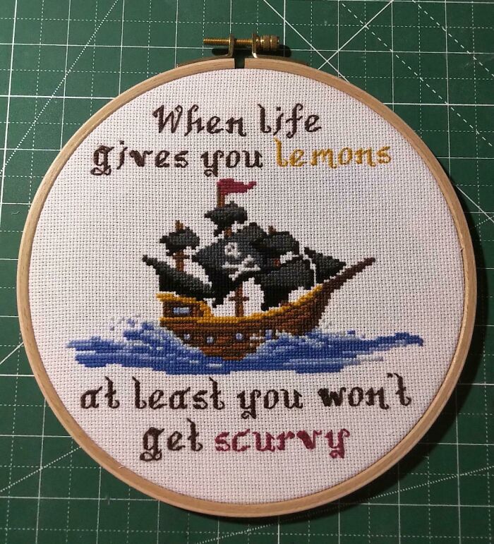 Just Finished This Delightful Piece A Day After The My Friend's Birthday Where It Was Suppost To Be A Present. Better Late Than Never. She'll Love It. Pattern By Gameoverstitches, Lightly Changed