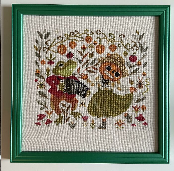 My First Cross Stitch Finally Finished And Framed!