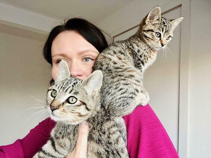 Thelma And Louise Are The Last (Not So Small Anymore!) Foster Criminals. Bonnie And Clyde Got Adopted Today. Bittersweet