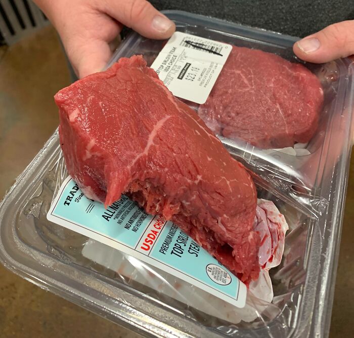 Coworker Found This Hidden In The Wine Section…. Yes Those Are Bite Marks