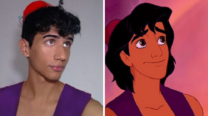 Aladdin and a similar looking man 