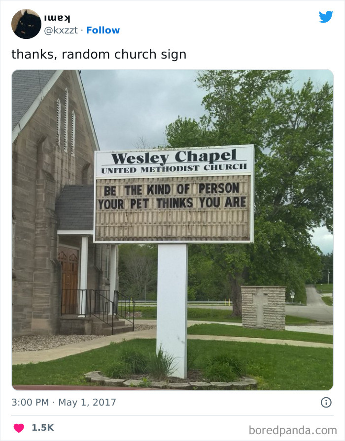 Funny church sign about kind person
