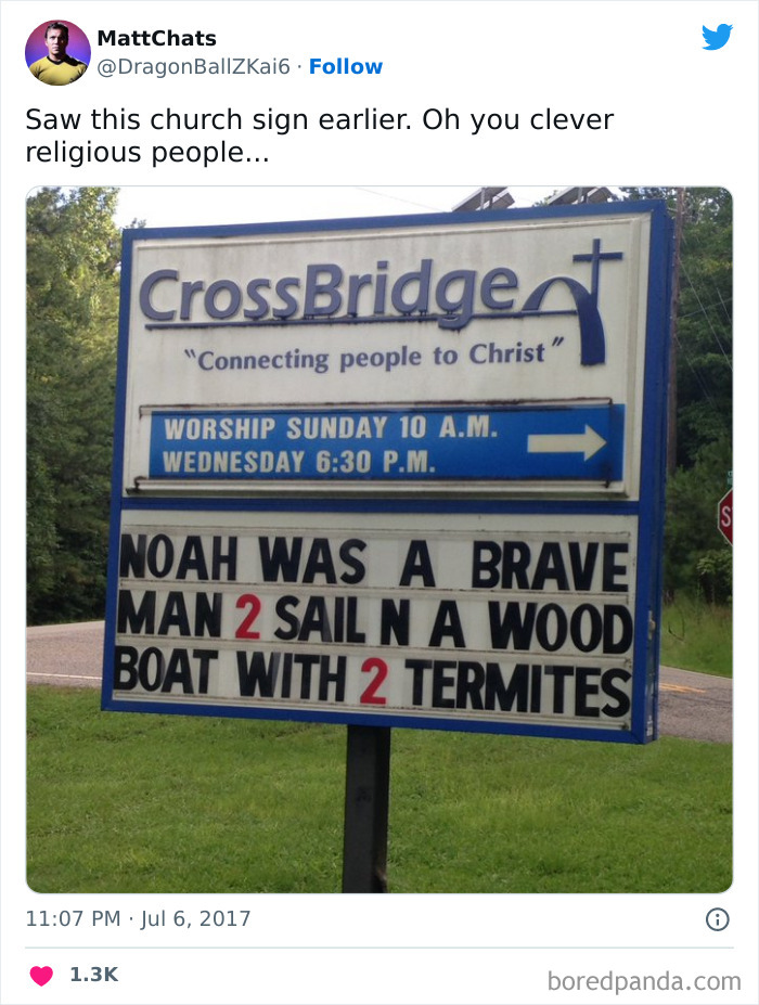 Saw This Church Sign Earlier. Oh You Clever Religious People