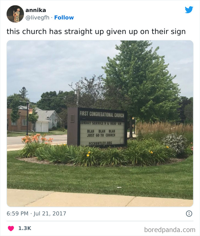 Funny church sign about go to church