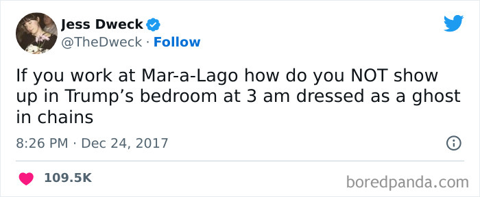 Tweet by a woman humorously referencing Mar-a-Lago, included in funniest tweets from women that will make you ROFL.