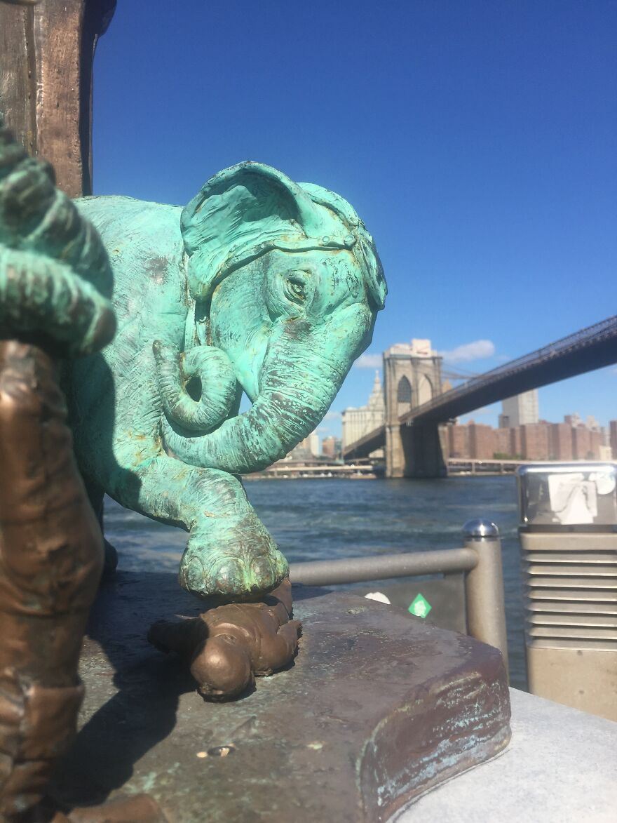 A Monument To The Brooklyn Bridge Elephant Stampede Of 1929 A Monument To The Brooklyn Bridge Elephant Stampede Of 1929