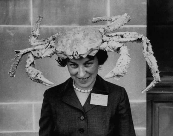 A Woman Wearing A Crab Hat At The League Of Women Voters Convention In 1958. Photo By Robert W. Kelley