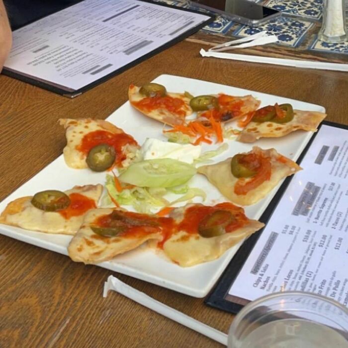 “Nachos”. $9 And It Comes With A Dried Cucumber Slice. Gotta Love NYC