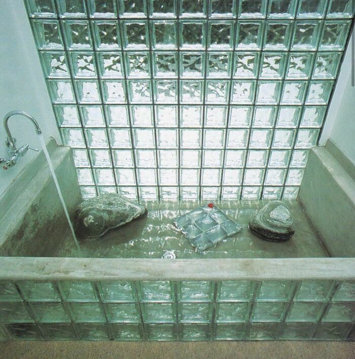I Want A Glass Brick Wall Bath Now!! Freestyle - Tim Street-Porter 1986