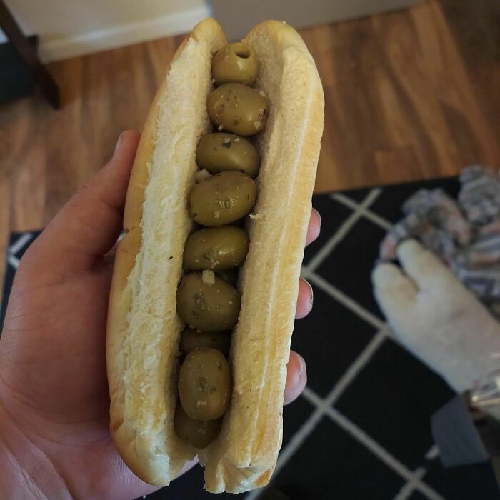 It's Been A Terrible Day At Work, Shaping Up To Be A Worse Week, So I Made An Olive Hoagie For Lunch. It Didn't Help