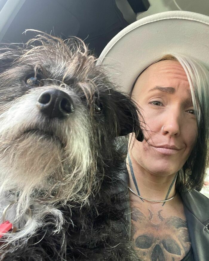 When You’re Twinning Hairstyles With Your Fur Baby…