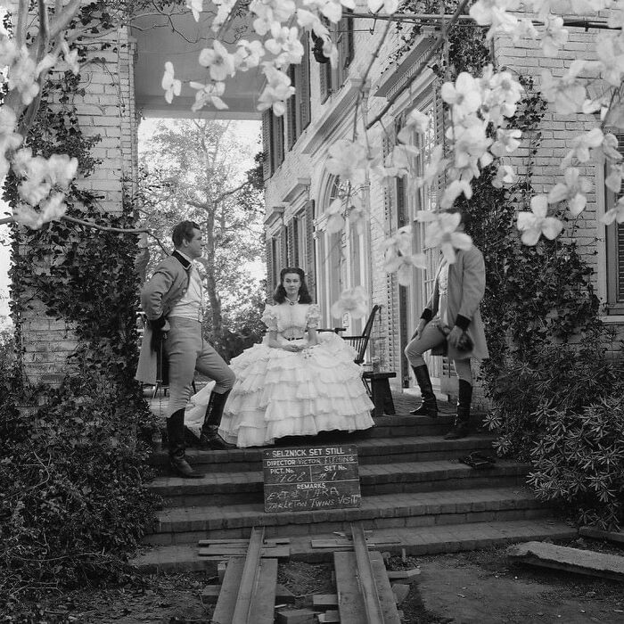 Fred Crane, Vivien Leigh, And George Reeves Filming The Opening Scene In Gone With The Wind, 1939