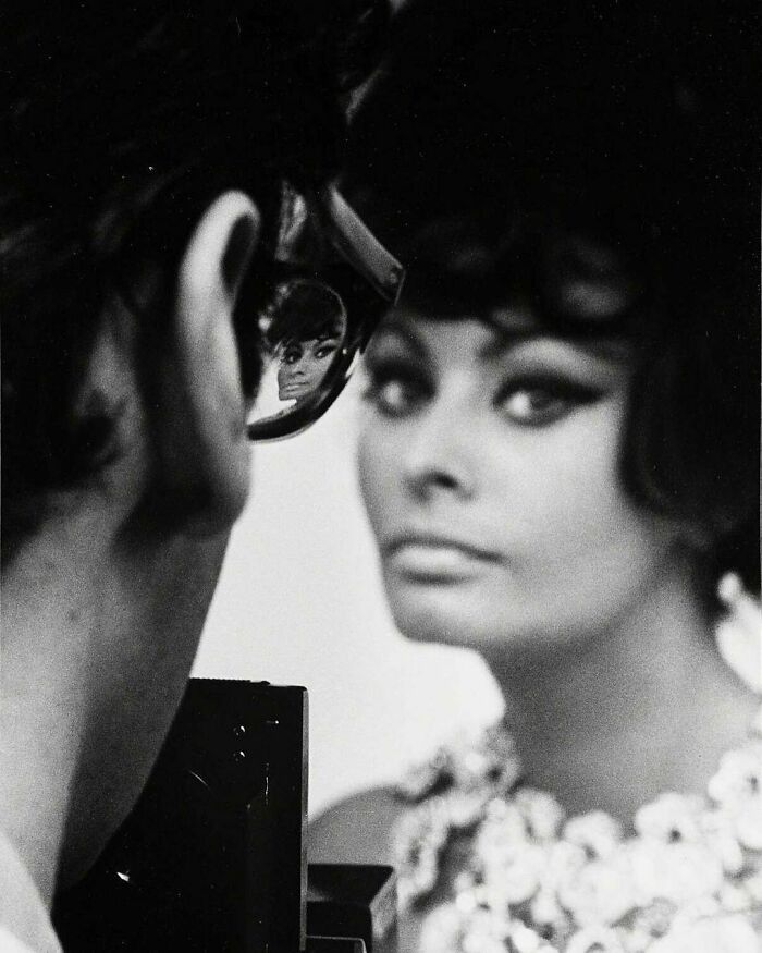 Richard Avedon And Sophia Loren At His New York Studio, 1966. Photos By Tazio Secchiaroli