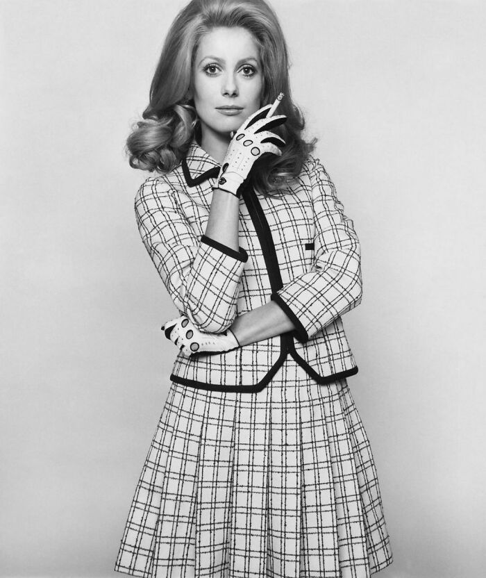 Catherine Deneuve Photographed By David Bailey For Vogue, 1966