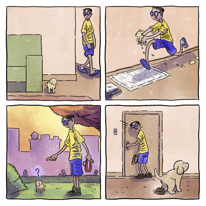 Artist Creates Heartfelt Comics About Life With A New Dog Without Using A Single Word (5 New Stories) Artist Creates Heartfelt Comics About Life With A New Dog Without Using A Single Word (5 New Stories)