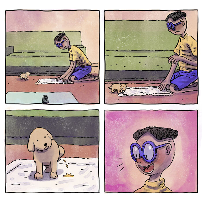 Artist Creates Heartfelt Comics About Life With A New Dog Without Using A Single Word (5 New Stories) Artist Creates Heartfelt Comics About Life With A New Dog Without Using A Single Word (5 New Stories)