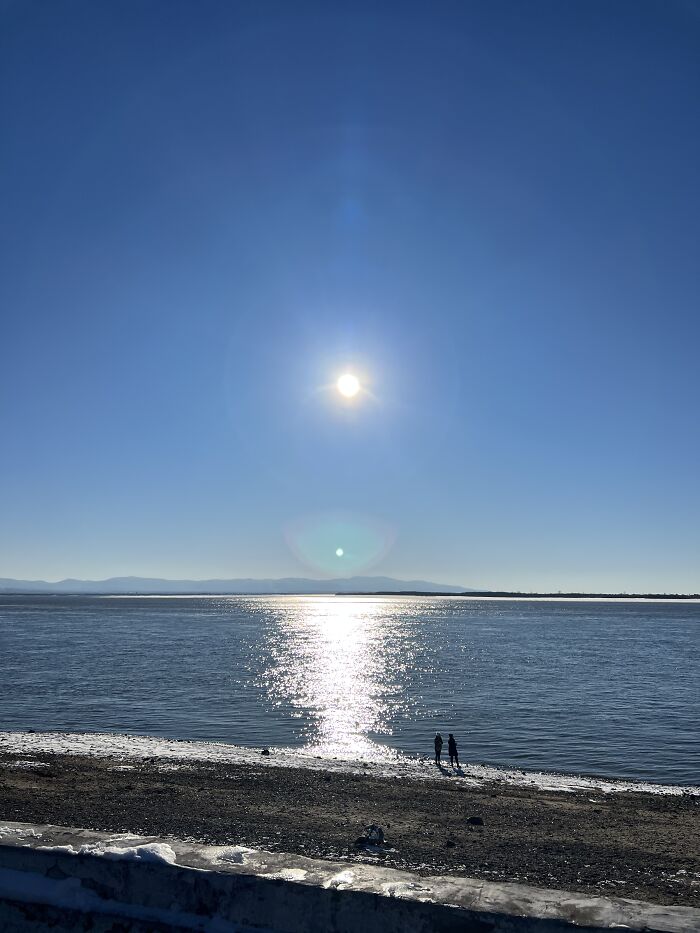 Looking Across The Amur River In The Far East Of Russia