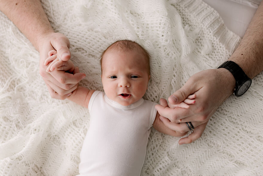 A photograph of a newborn