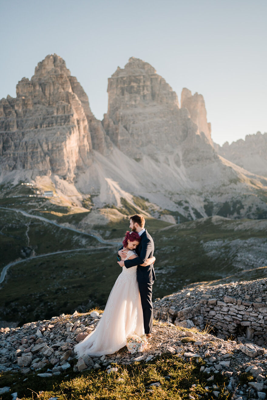 Sunrise Elopement In The Italian Dolomites