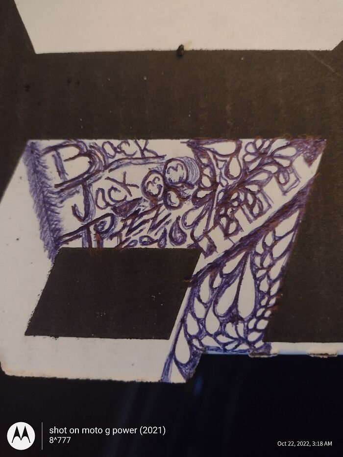 One Of My Random Doodles On A Pizza Box... In The Doodle, Can You Find The Following: 8^777