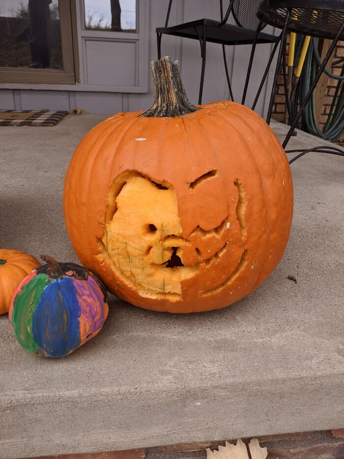 I Made Monokuma! I Hope I Make An Even Better Pumkin Next Year!